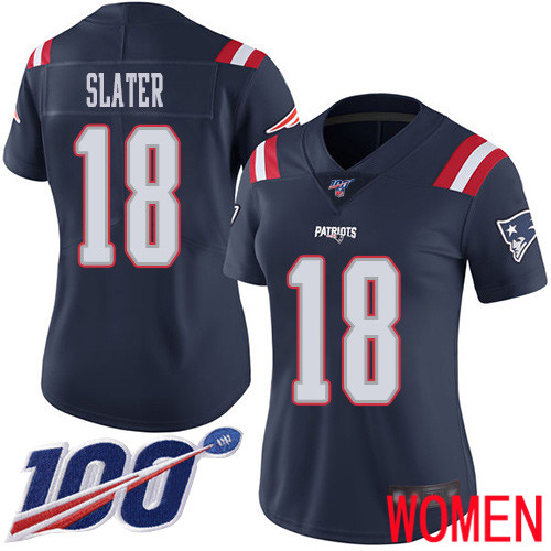 New England Patriots Football 18 100th Season Limited Navy Blue Women Matthew Slater NFL Jersey